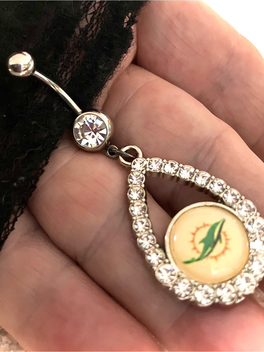MIAMI DOLPHINS INSPIRED BELLY NAVEL RING